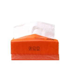 4-Piece Orange-Packaged Facial Tissue